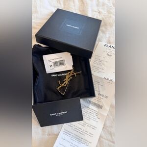 Saint Laurent Metallic Brooches & Pins Women